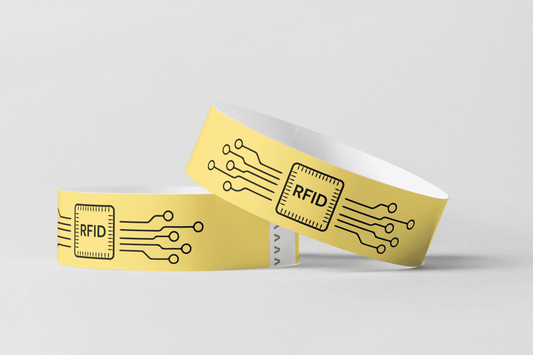 RFID Paper Wristbands - Colour Print And Mifare UL EV1 Paper wristbands JM Band UK