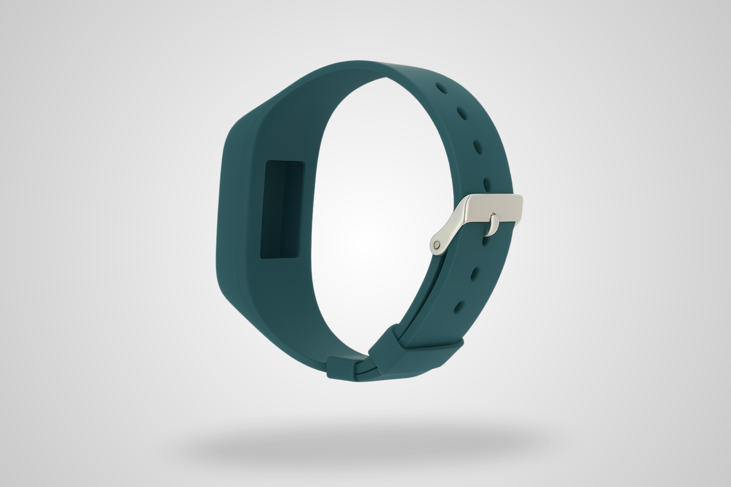 A photo of a silicone bracelet compatible with Axivity