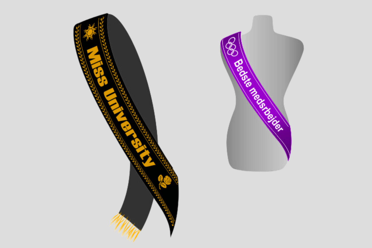 Sashes with Print - Inquiry Ribbon JM Band UK   