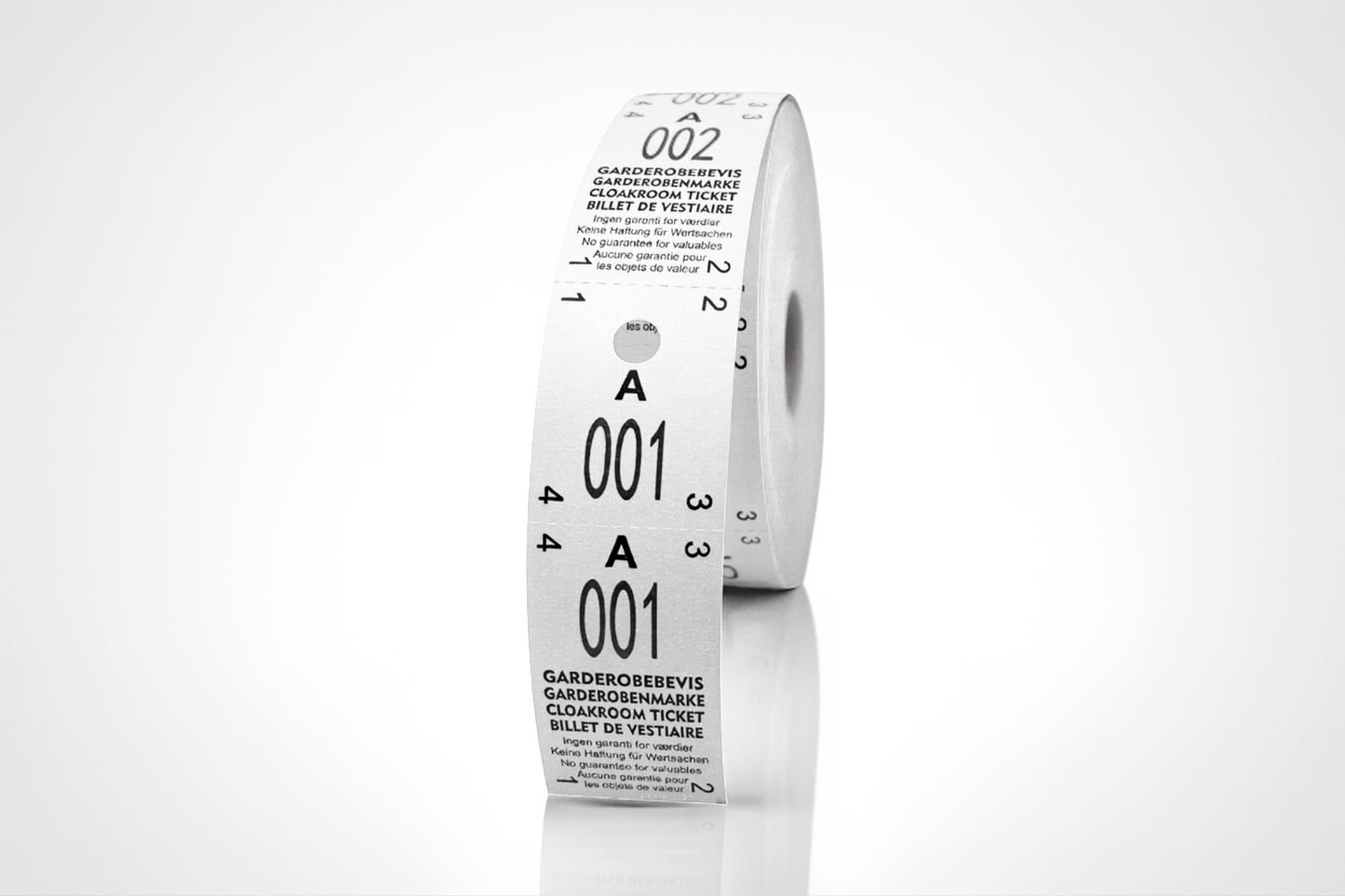 2-Part Cloakroom Tickets (500 pcs)