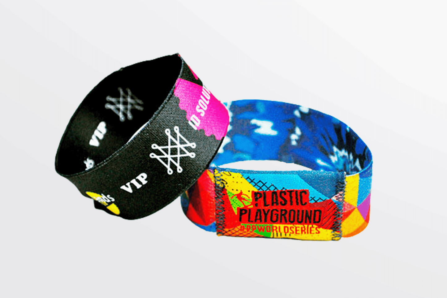 Elastic Wristbands with Print Fabric Wristbands JM Band UK