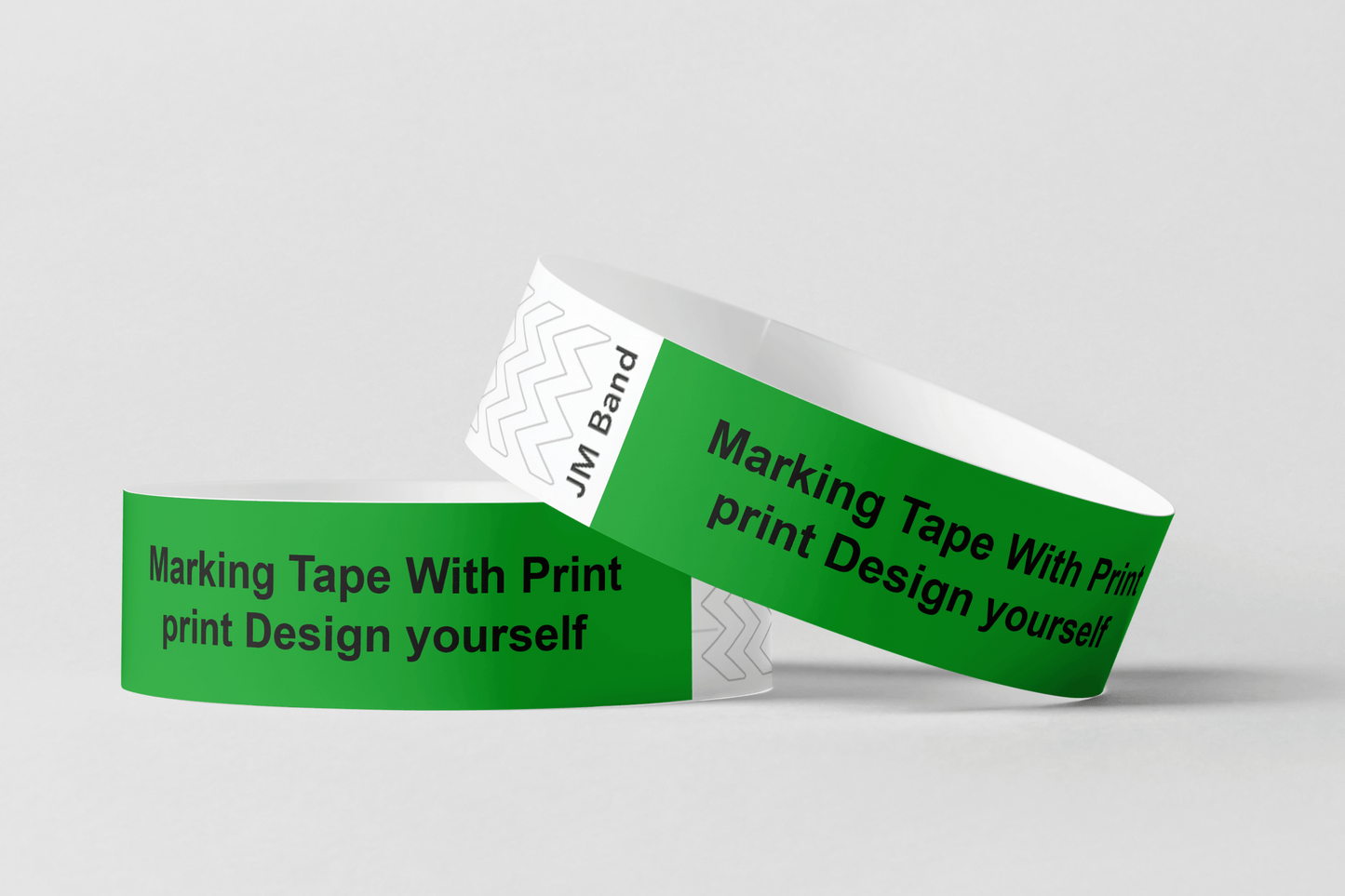 Marking Tape With Print Paper wristbands JM Band UK 10 Dark Green