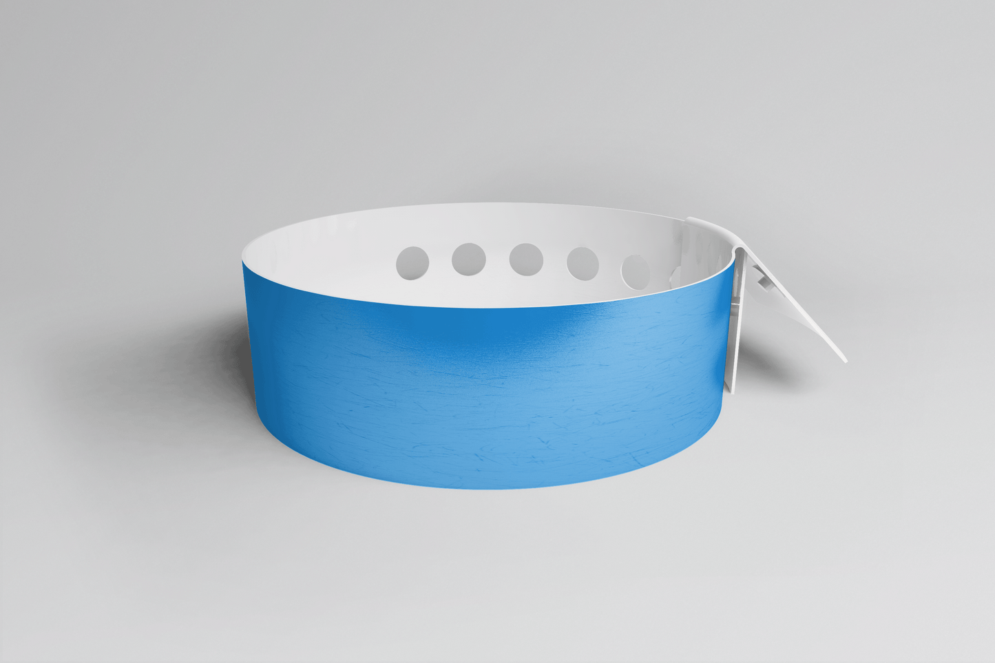 Plain L Shape - Plain Wristband Vinyl Wristbands JM Band UK 1 Blue