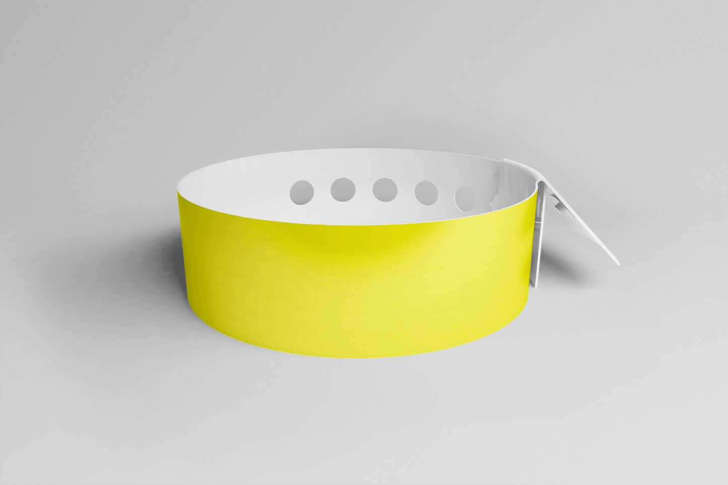 Plain L Shape - Plain Wristband Vinyl Wristbands JM Band UK 1 Yellow