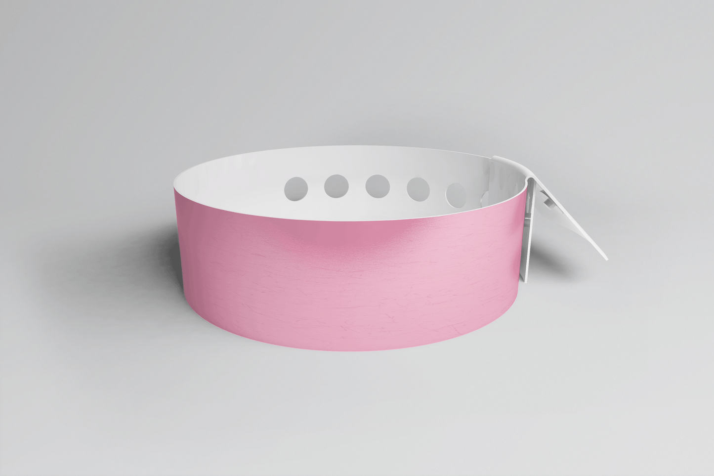 Plain L Shape - Plain Wristband Vinyl Wristbands JM Band UK 1 Pink