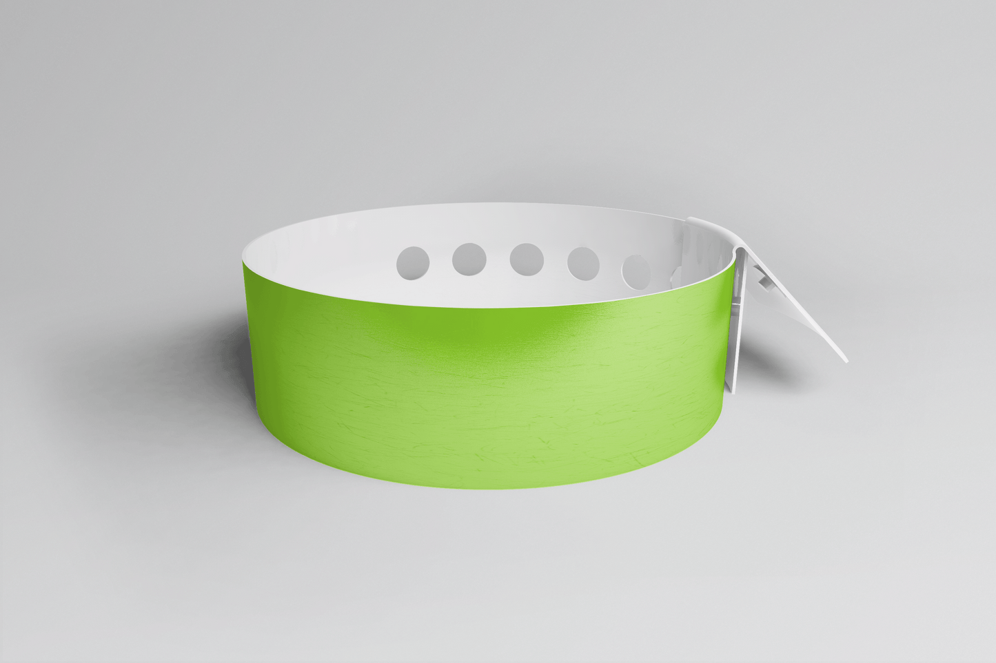 Plain L Shape - Plain Wristband Vinyl Wristbands JM Band UK 1 Green