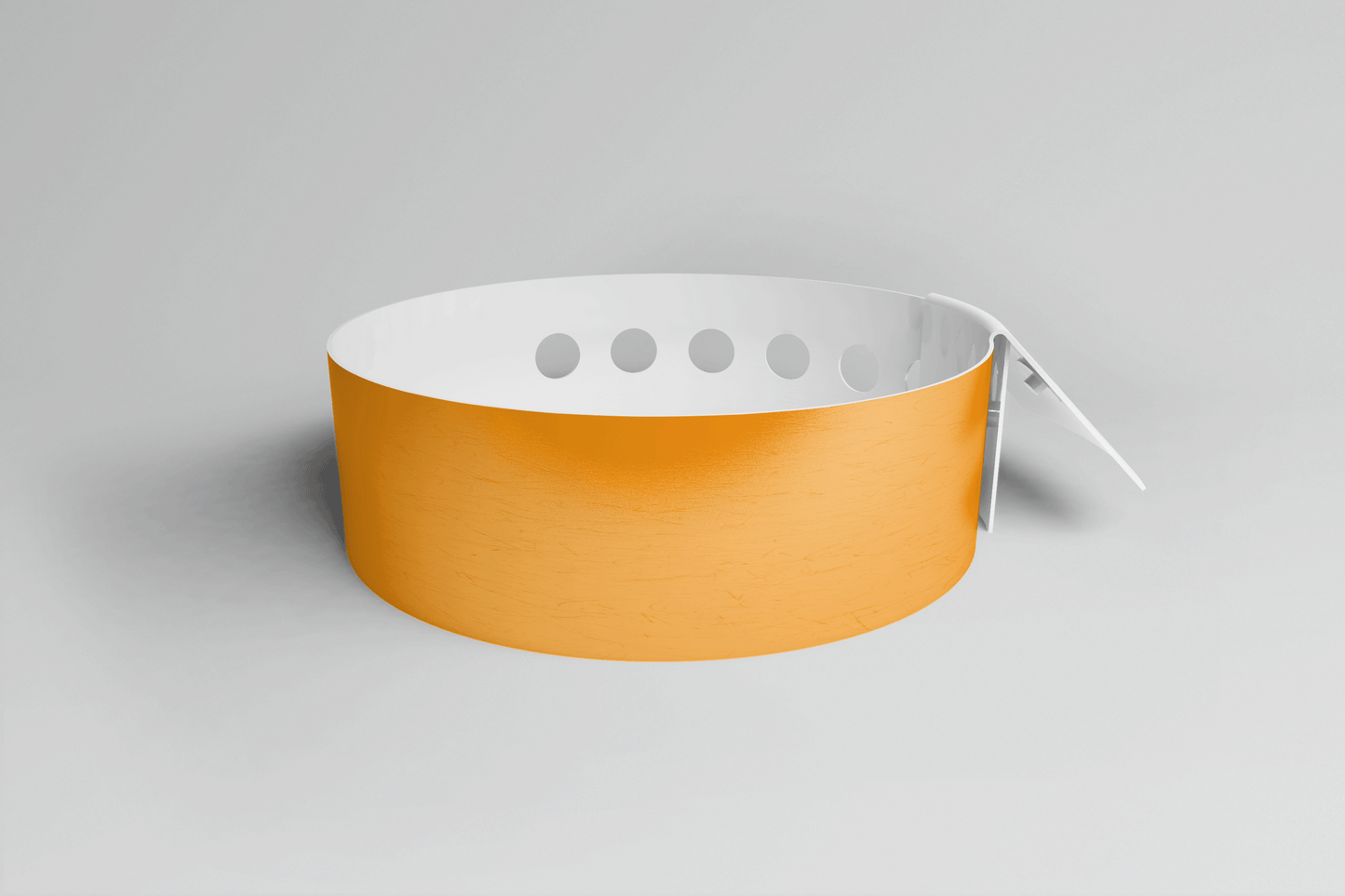 Plain L Shape - Plain Wristband Vinyl Wristbands JM Band UK 1 Orange