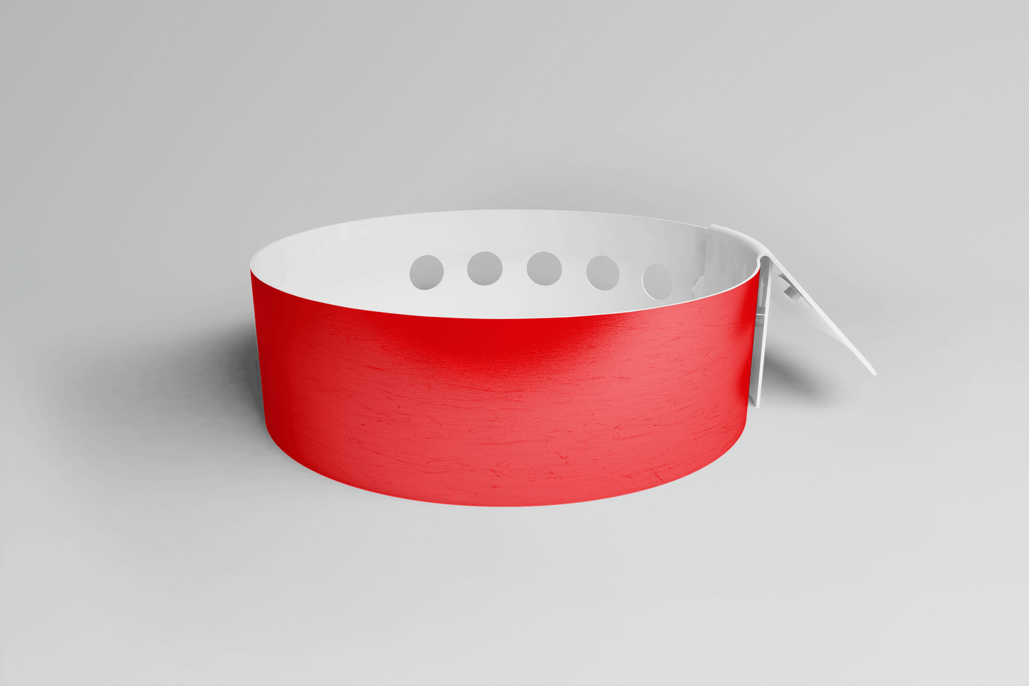 Plain L Shape - Plain Wristband Vinyl Wristbands JM Band UK 1 Red