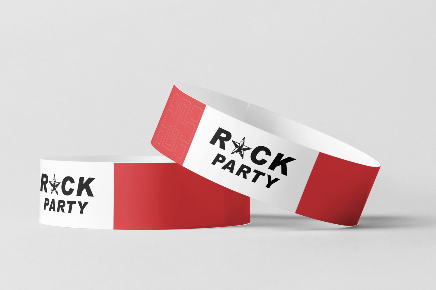 Vinyl Wristbands "H-Shape" with Print Vinyl Wristbands JM Band UK