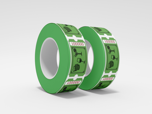 Drink Tickets Roll 1000 X 1 Tickets JM Band UK 1 Drinks Roll - Green