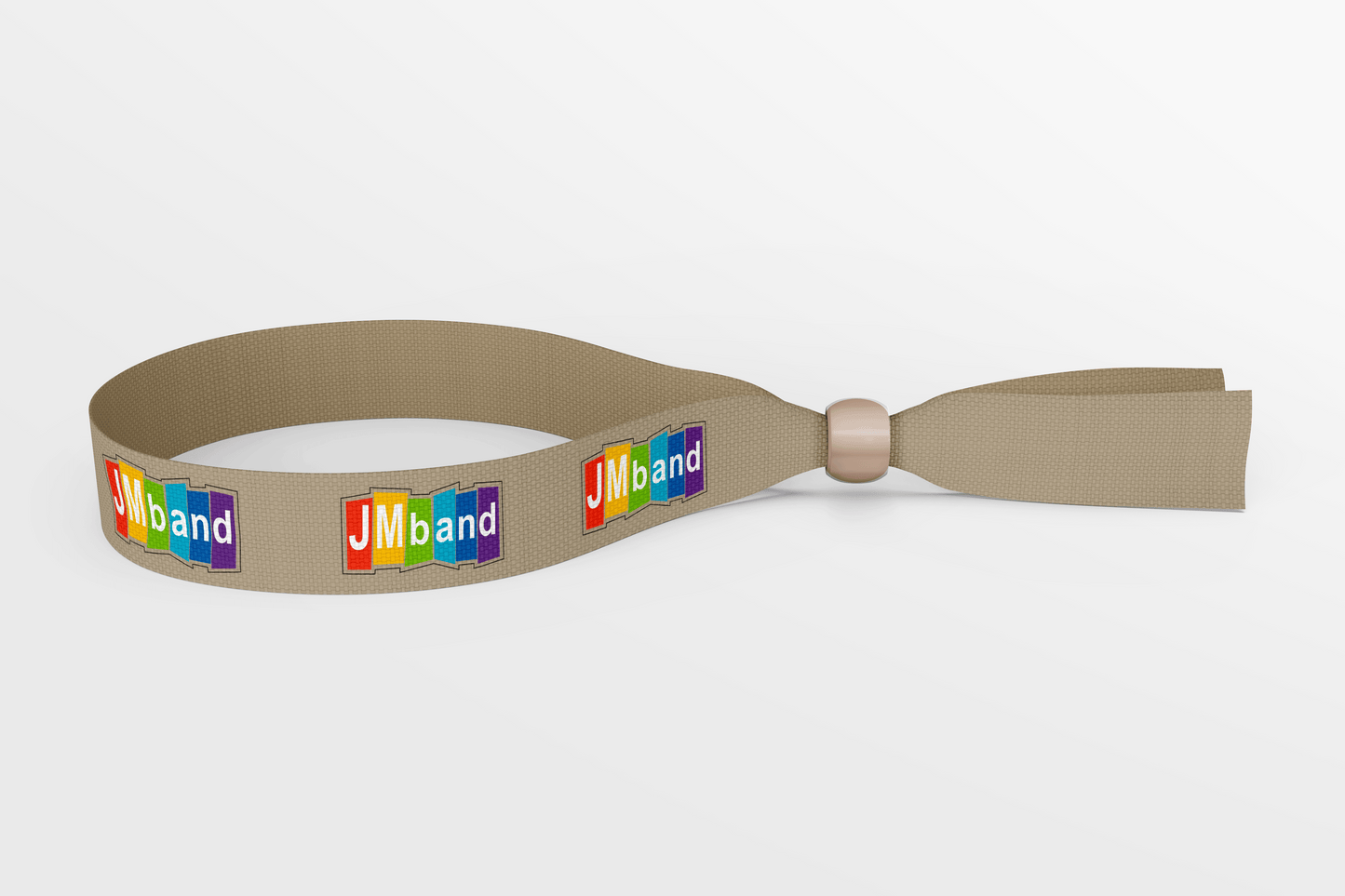 Hemp Fabric Wristbands with 1 Colour Print Fabric Wristbands JM Band UK