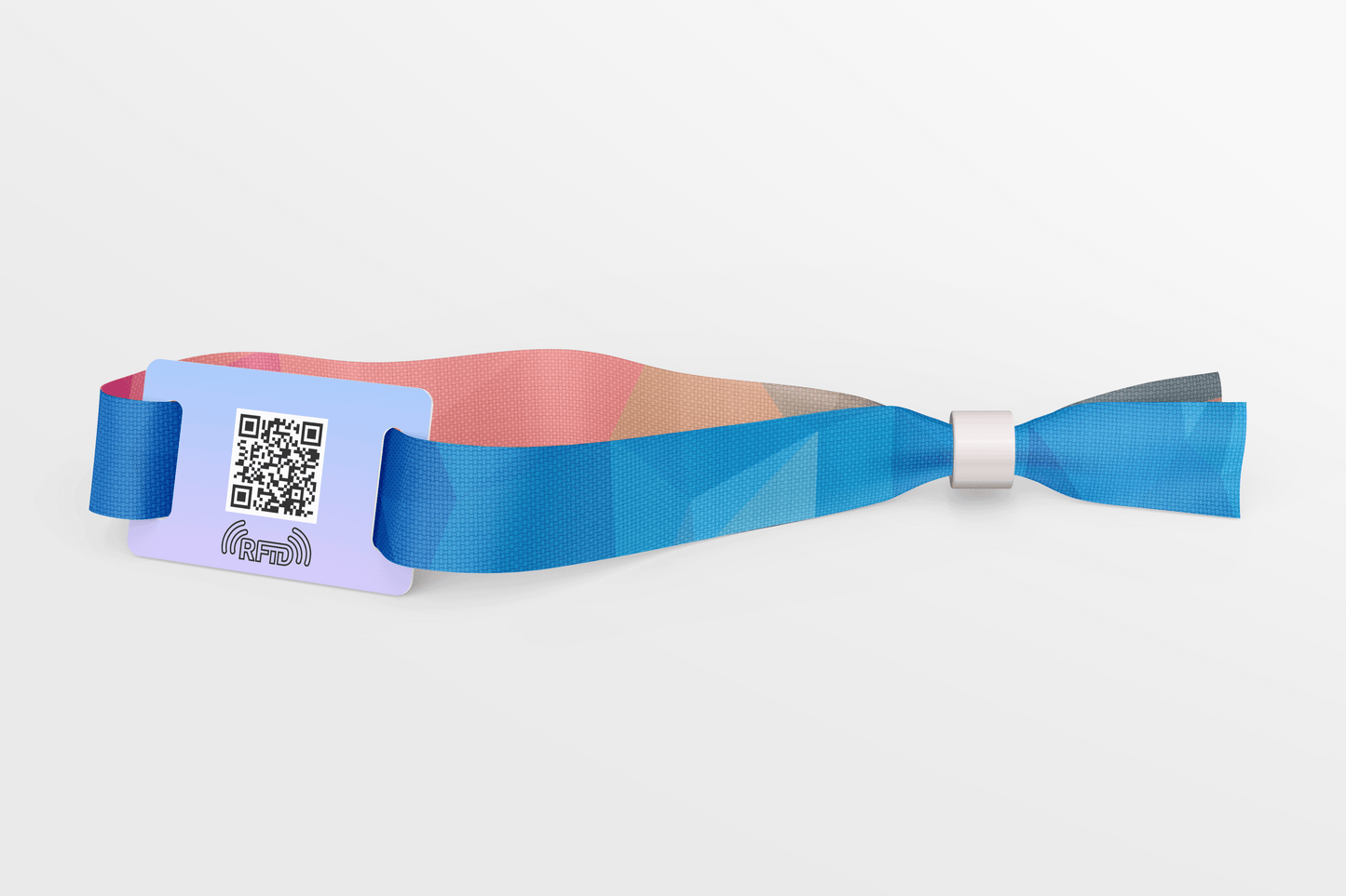 RFID and QR Fabric Wristbands with Colour Print Fabric Wristbands JM Band UK