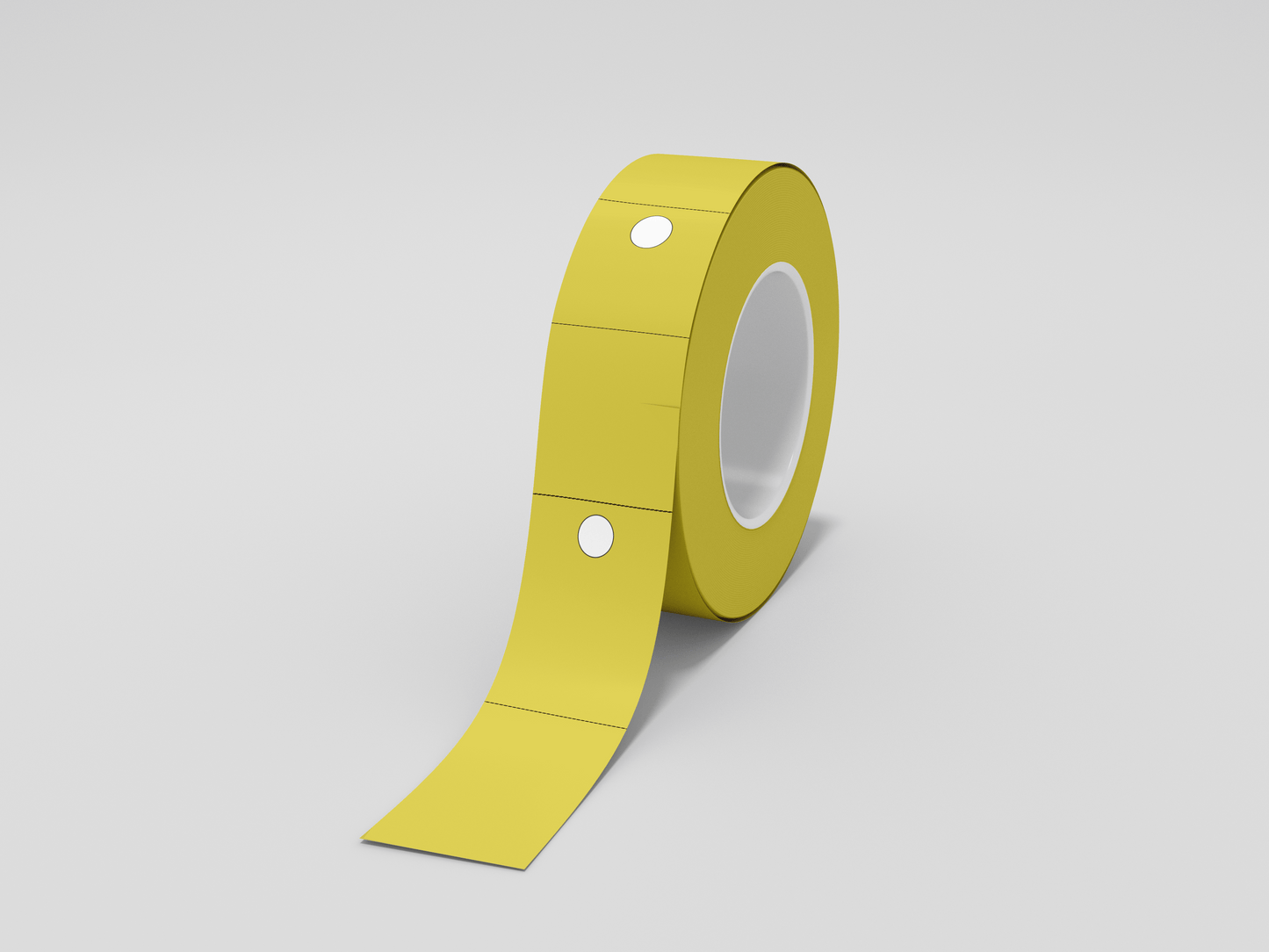 2-Part Thermal Cloakroom Tickets in Roll Tickets JM Band UK 1 Yellow
