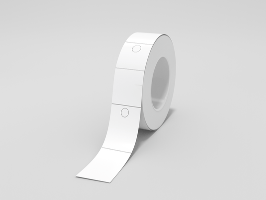 2-Part Thermal Cloakroom Tickets in Roll Tickets JM Band UK 1 White
