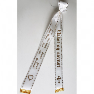 Bouquet Ribbon with Print - Inquire Ribbon JM Band UK