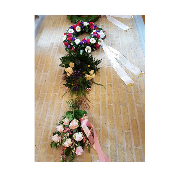 Bouquet Ribbon with Print - Inquire Ribbon JM Band UK