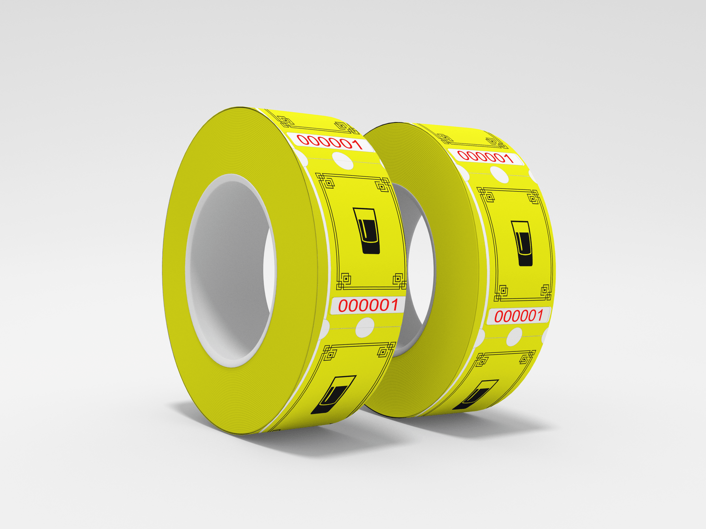 Drink Tickets Roll 1000 X 1 Tickets JM Band UK 1 Shots Glass - Yellow