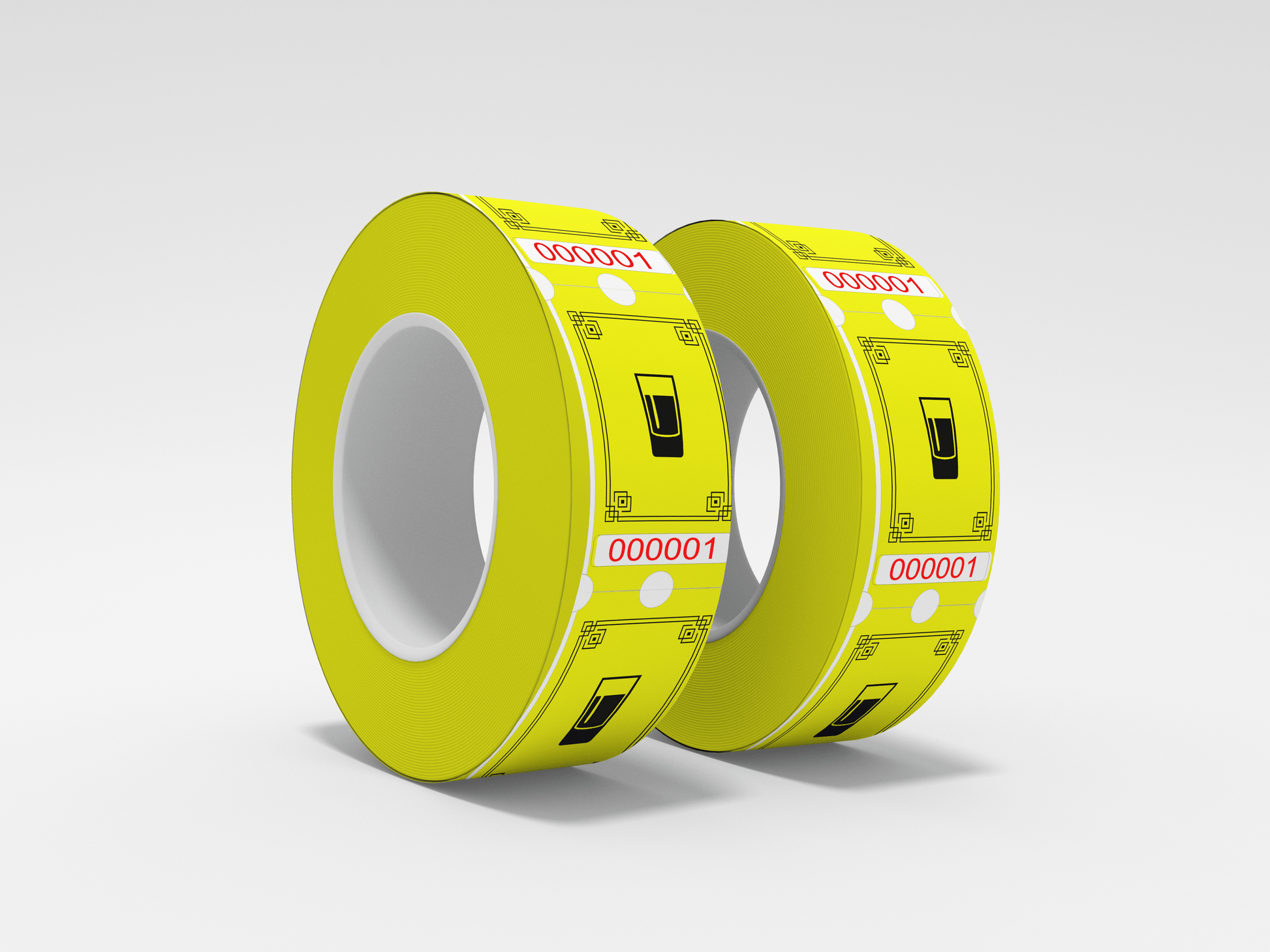 Drink Tickets Roll 1000 X 1 Tickets JM Band UK 1 Shots Glass - Yellow