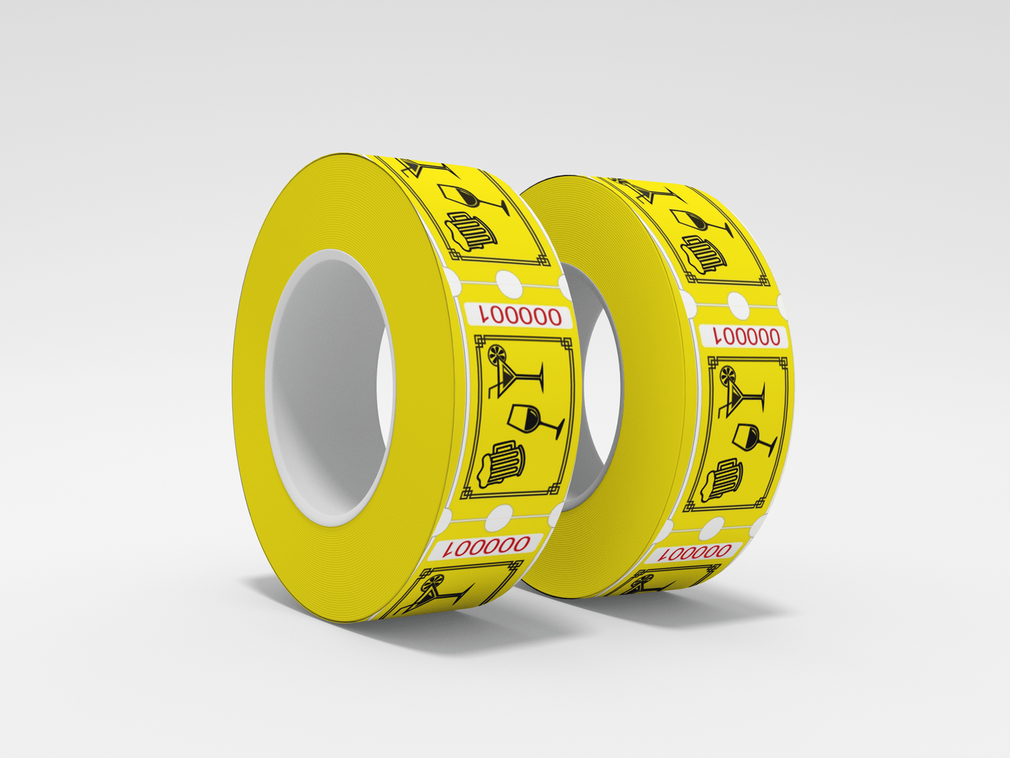 Drink Tickets Roll 1000 X 1 Tickets JM Band UK 1 Drinks Roll - Yellow