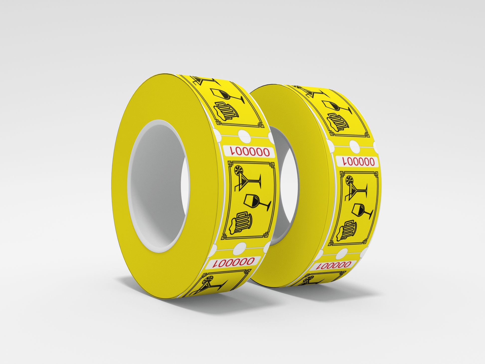 Drink Tickets Roll 1000 X 1 Tickets JM Band UK 1 Drinks Roll - Yellow