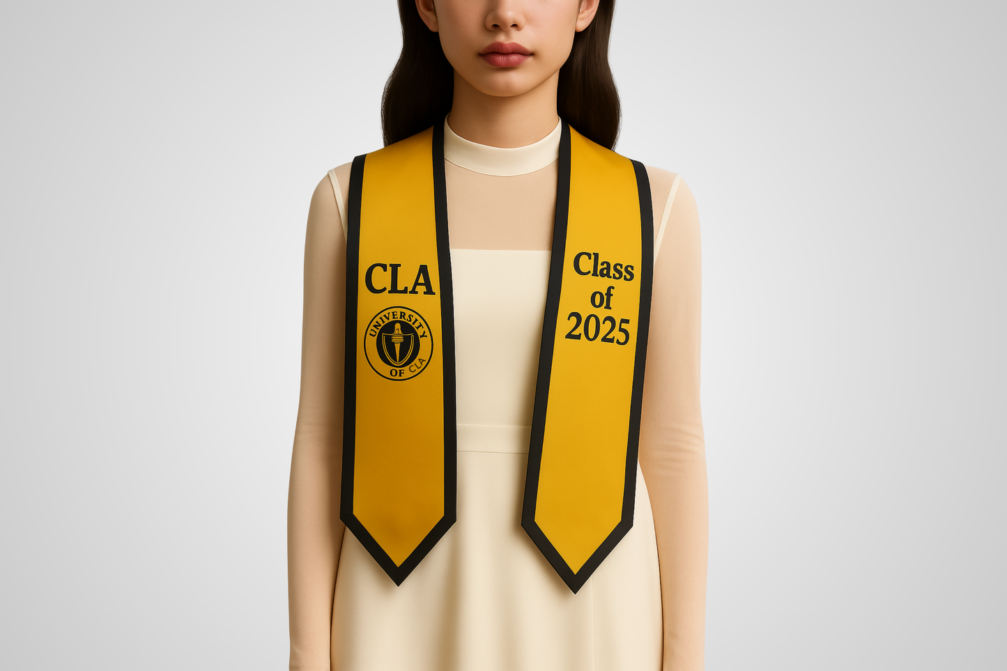 A photo of a graduation sash with its own design