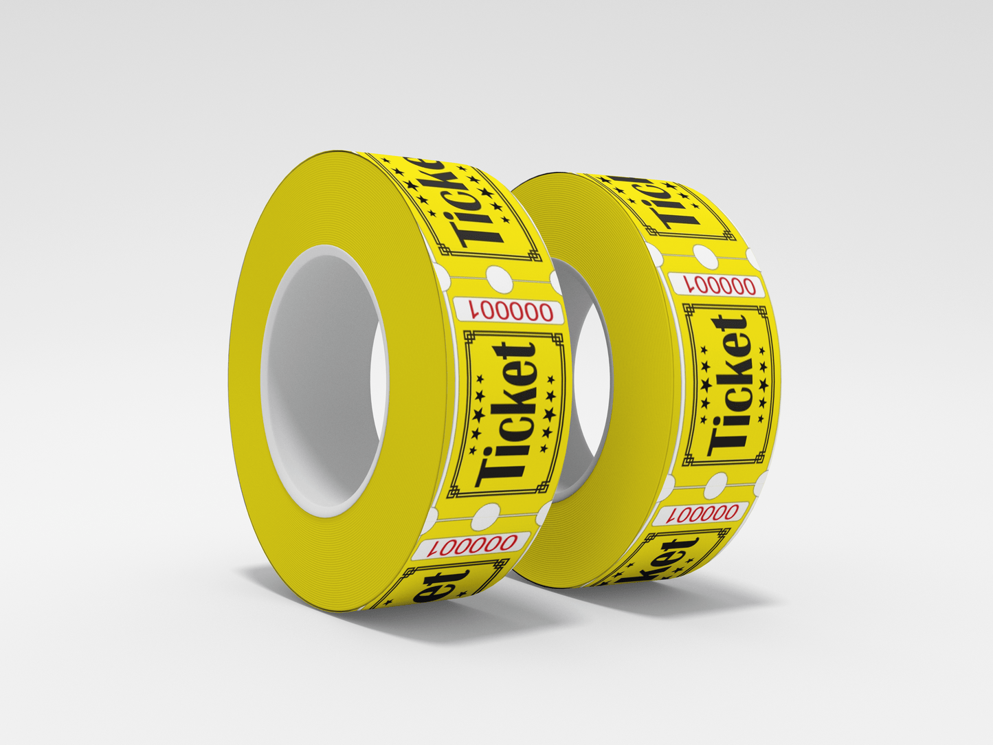 Admission Tickets Roll 1000 X 1 Tickets JM Band UK 1 Yellow