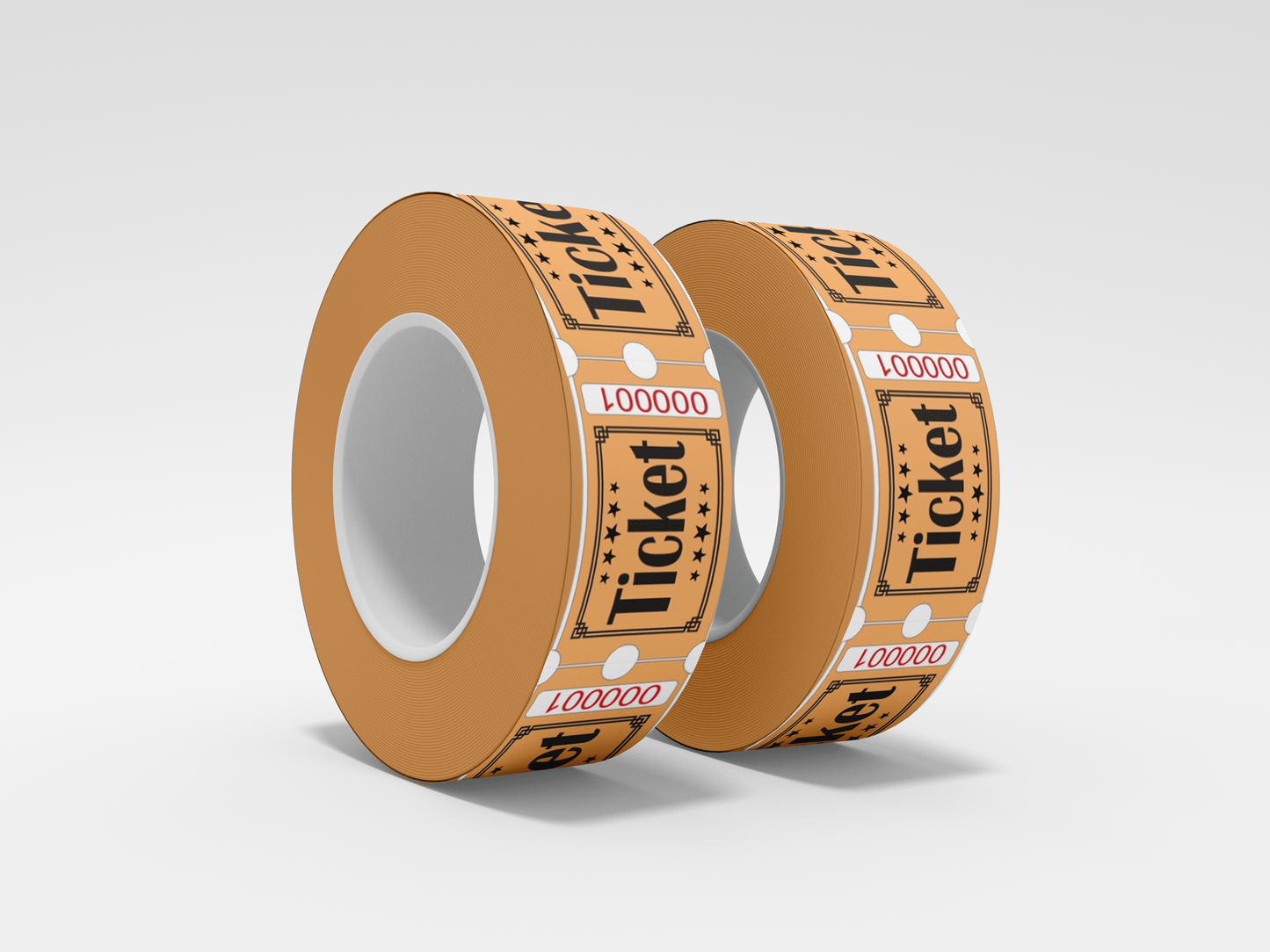 Admission Tickets Roll 1000 X 1 Tickets JM Band UK 1 Orange