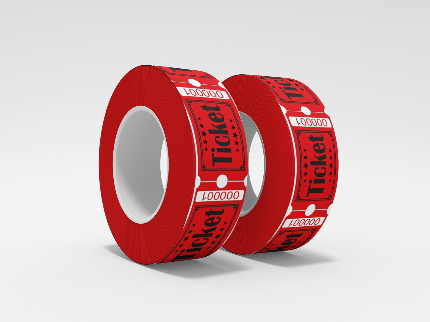 Admission Tickets Roll 1000 X 1 Tickets JM Band UK 1 Red