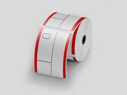 3-Part Thermal Cloakroom Tickets in Roll Tickets JM Band UK 1 Red