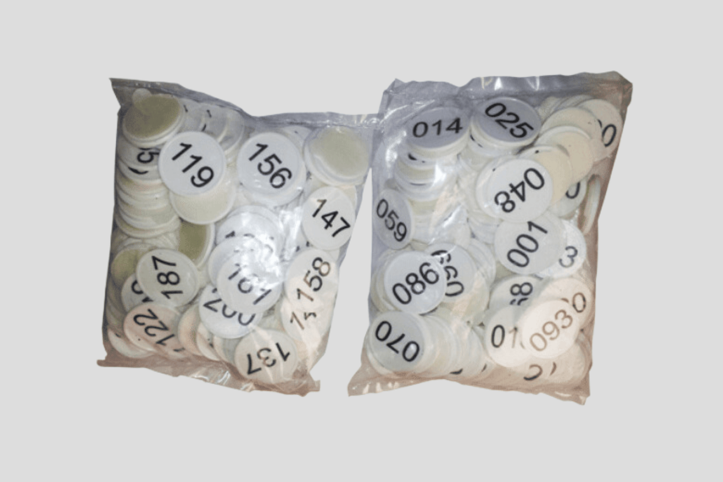 Self-Adhesive Plastic Cloakroom Numbers 100 Pcs Accessories JM Band UK