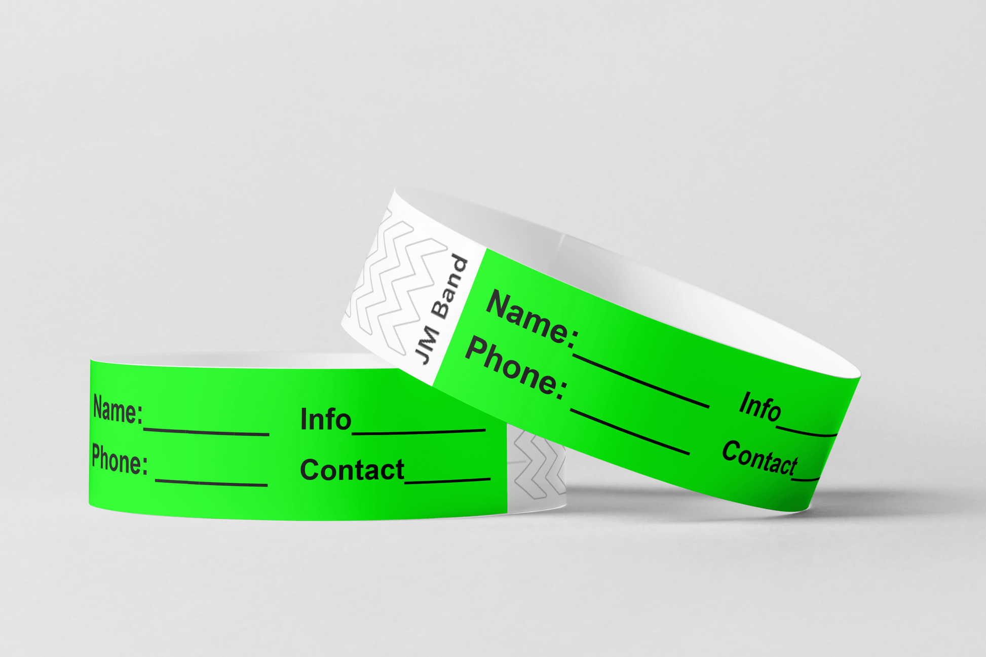 ID Paper Wristbands Paper wristbands JM Band UK 10 Green