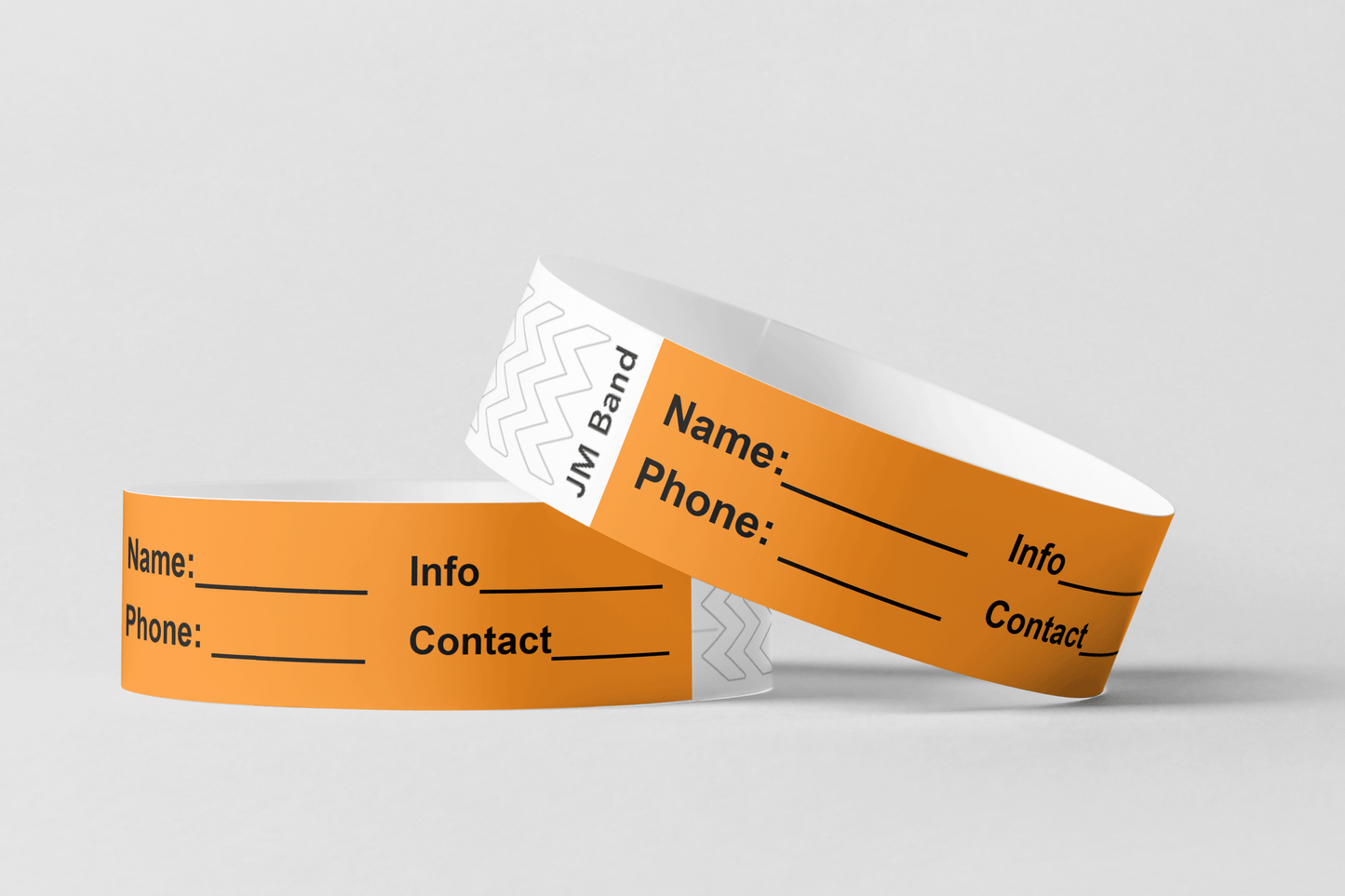 ID Paper Wristbands Paper wristbands JM Band UK 10 Orange