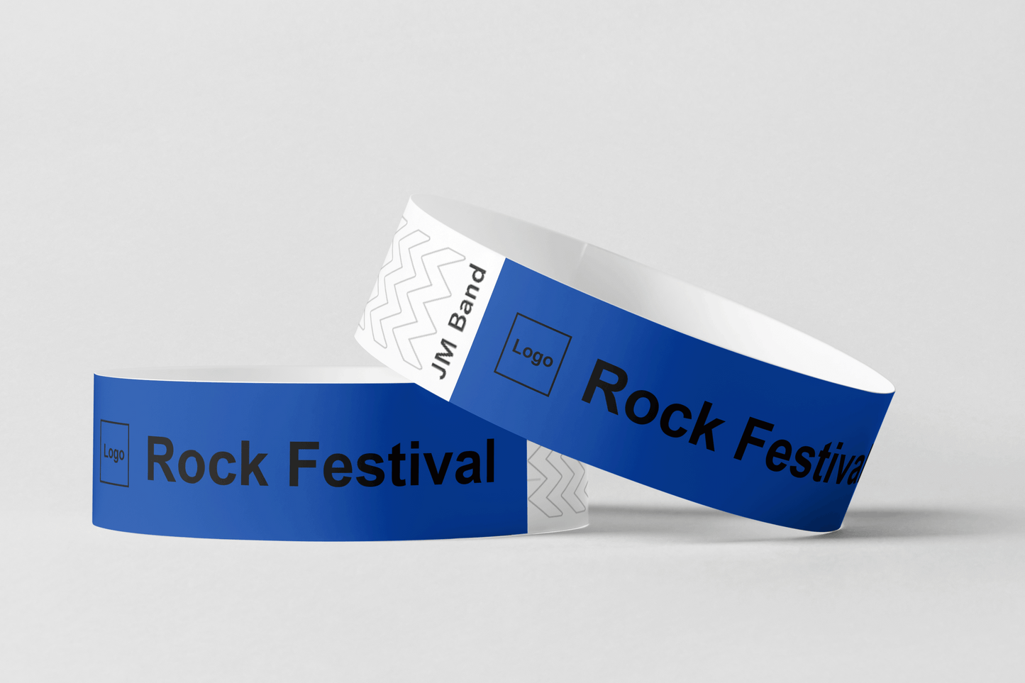 Paper Wristband - Black Print Paper wristbands JM Band UK 10 Dark Blue