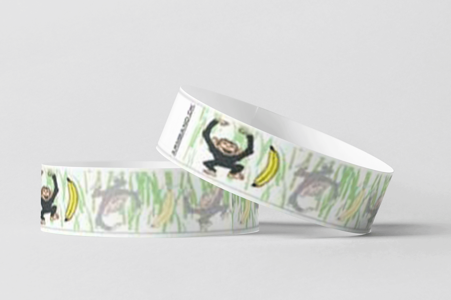 Paper Wristbands - Pre-Printed Paper wristbands JM Band UK 10 Monkeys