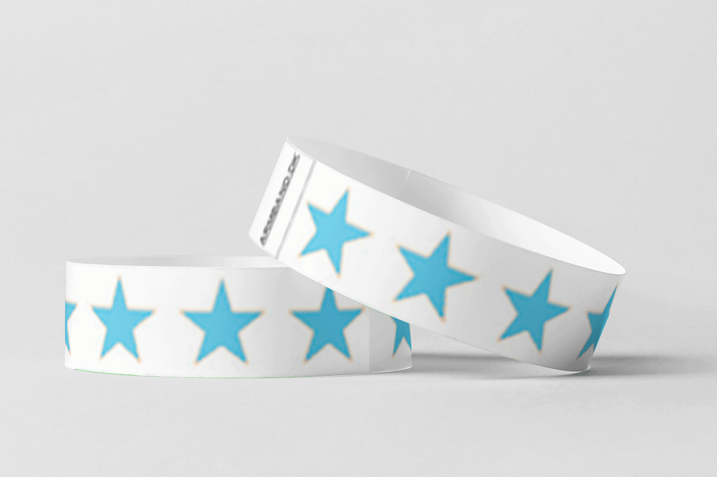 Paper Wristbands - Pre-Printed Paper wristbands JM Band UK 10 Blue Stars