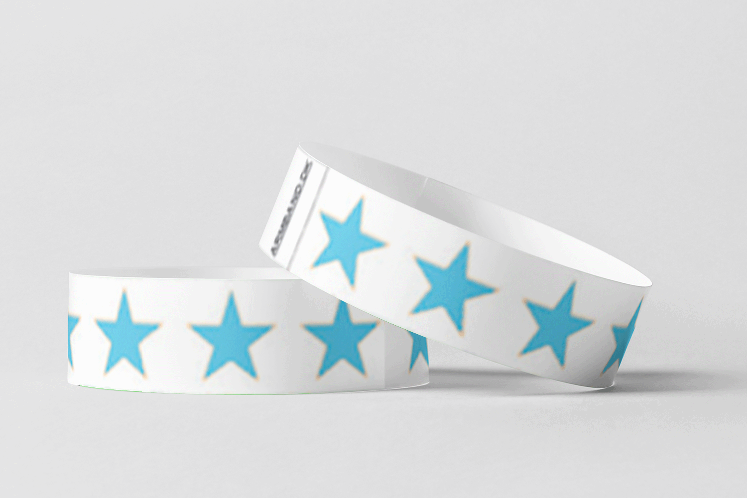 Paper Wristbands - Pre-Printed Paper wristbands JM Band UK 10 Blue Stars