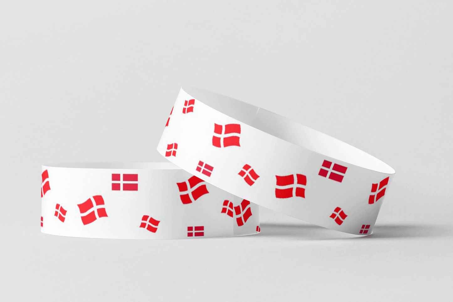 Paper Wristbands - Pre-Printed Paper wristbands JM Band UK 10 Danish Flags