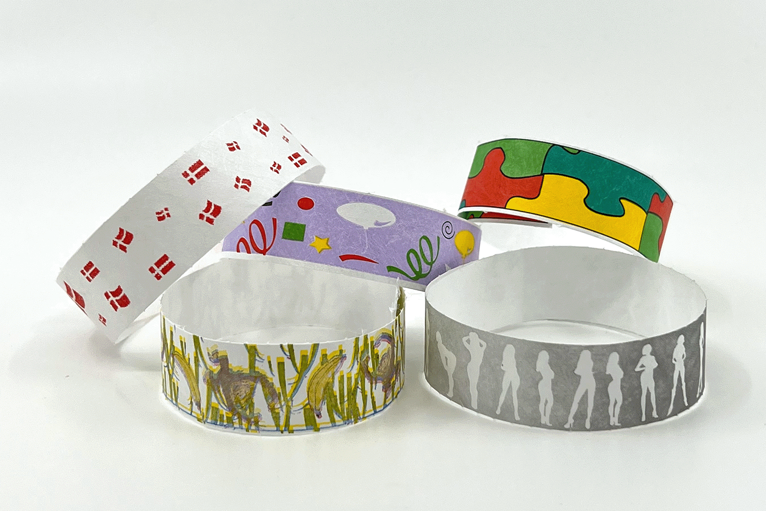 Paper Wristbands - Pre-Printed Paper wristbands JM Band UK