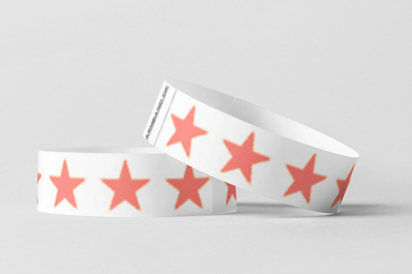 Paper Wristbands - Pre-Printed Paper wristbands JM Band UK 10 Red Stars