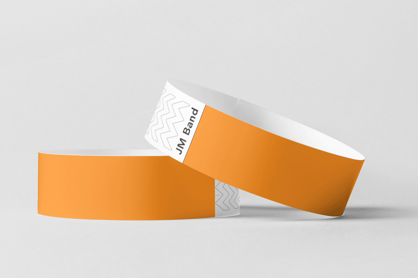 Paper Wristbands - Plain Stock Paper wristbands JM Band UK 10 Orange