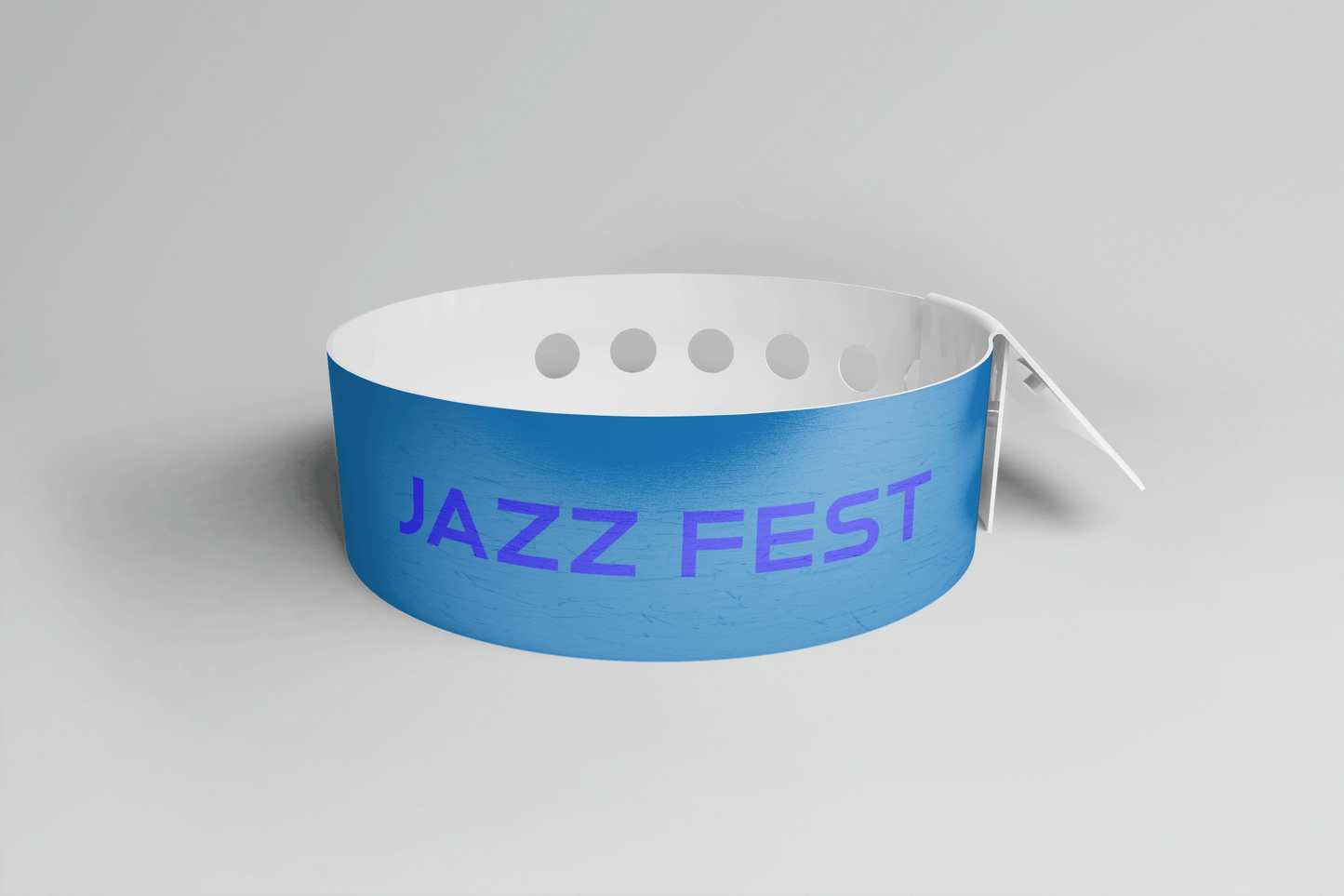 Printed Vinyl Wristbands - L Shape Vinyl Wristbands JM Band UK 1 Blue 