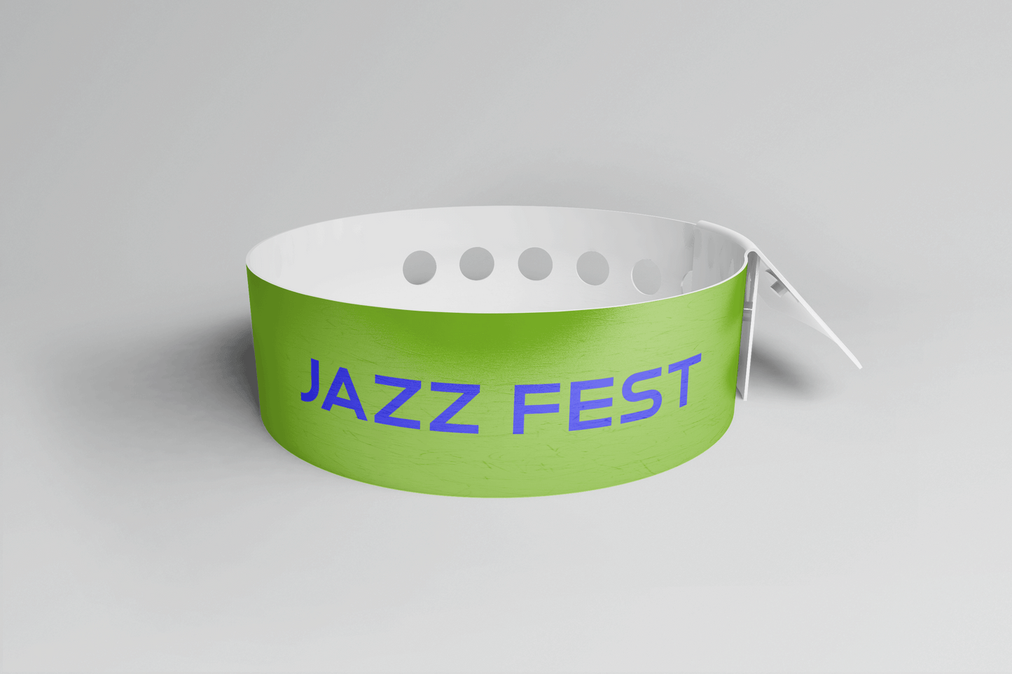 Printed Vinyl Wristbands - L Shape Vinyl Wristbands JM Band UK 1 Neon Green 