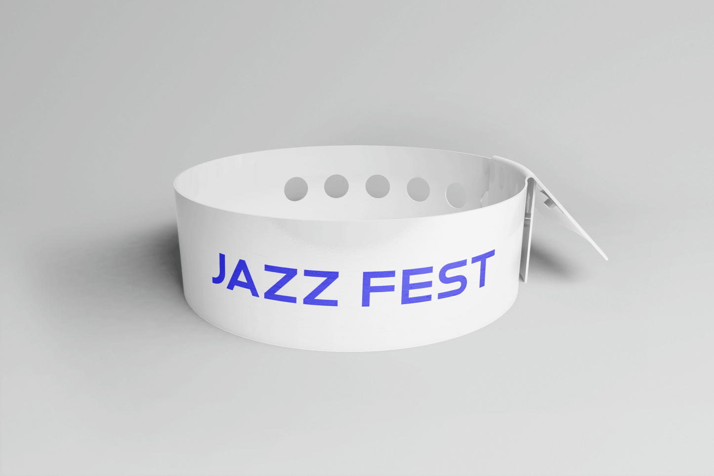 Printed Vinyl Wristbands - L Shape Vinyl Wristbands JM Band UK 1 White