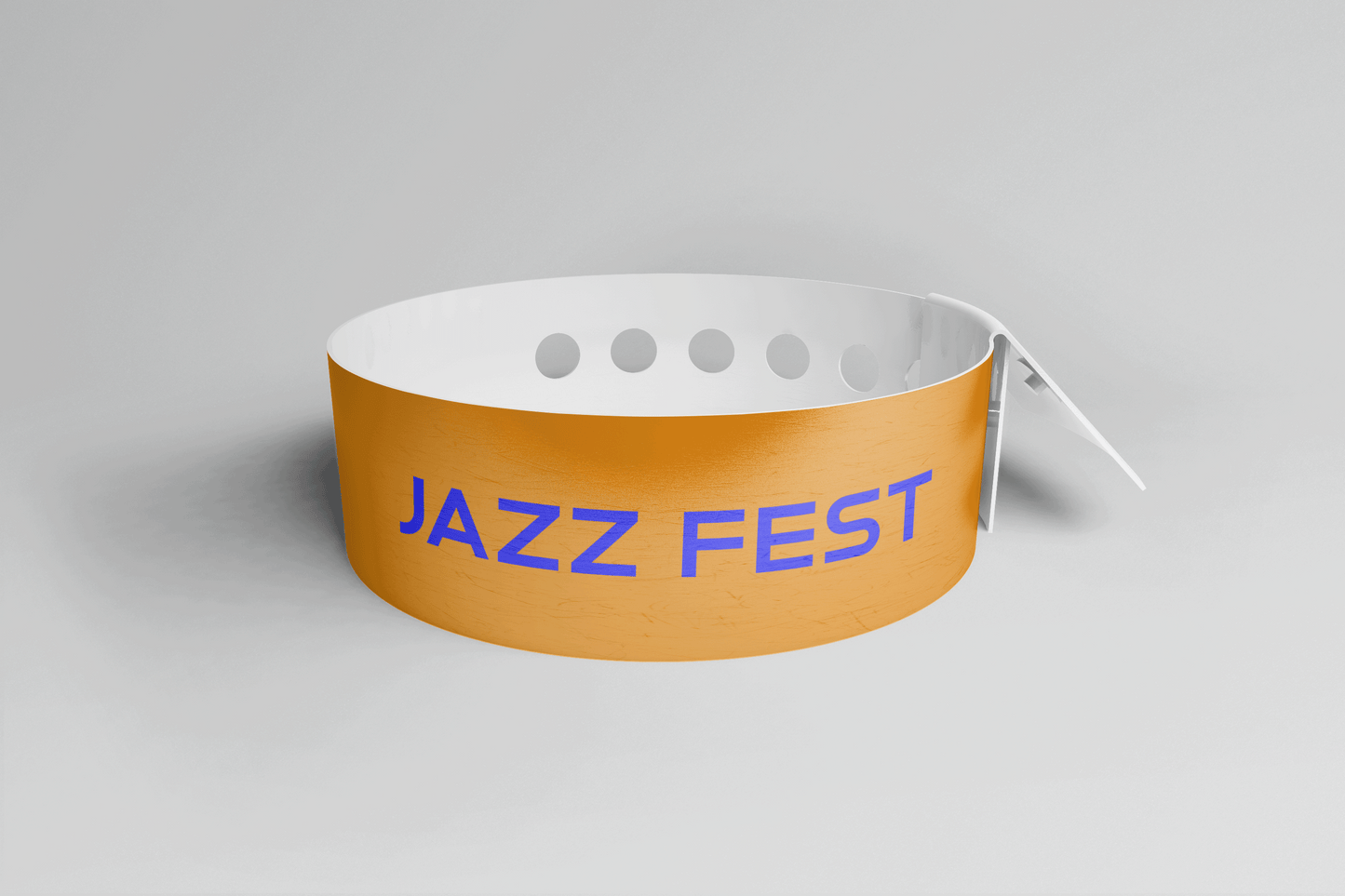Printed Vinyl Wristbands - L Shape Vinyl Wristbands JM Band UK 1 Orange