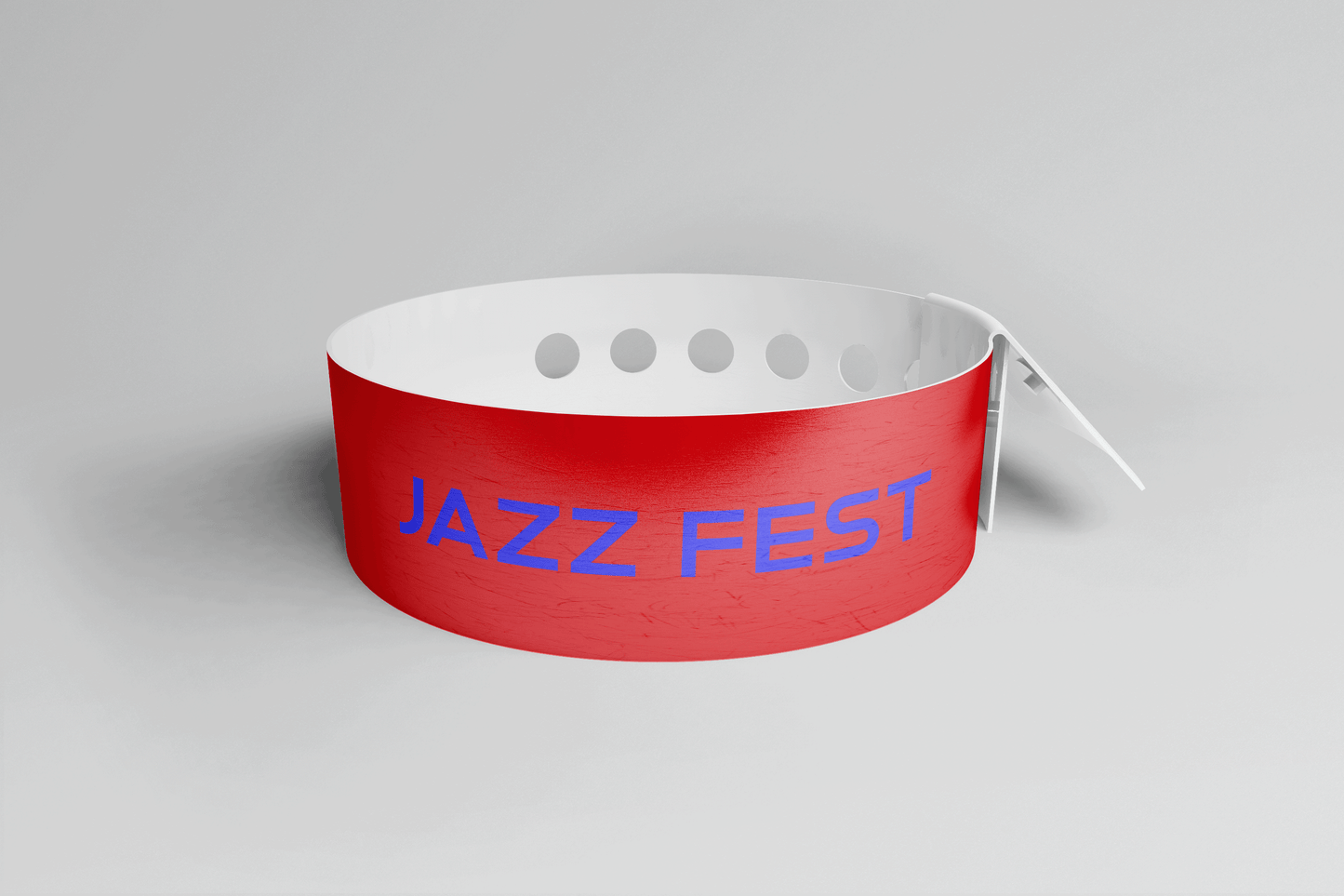 Printed Vinyl Wristbands - L Shape Vinyl Wristbands JM Band UK 1 Red