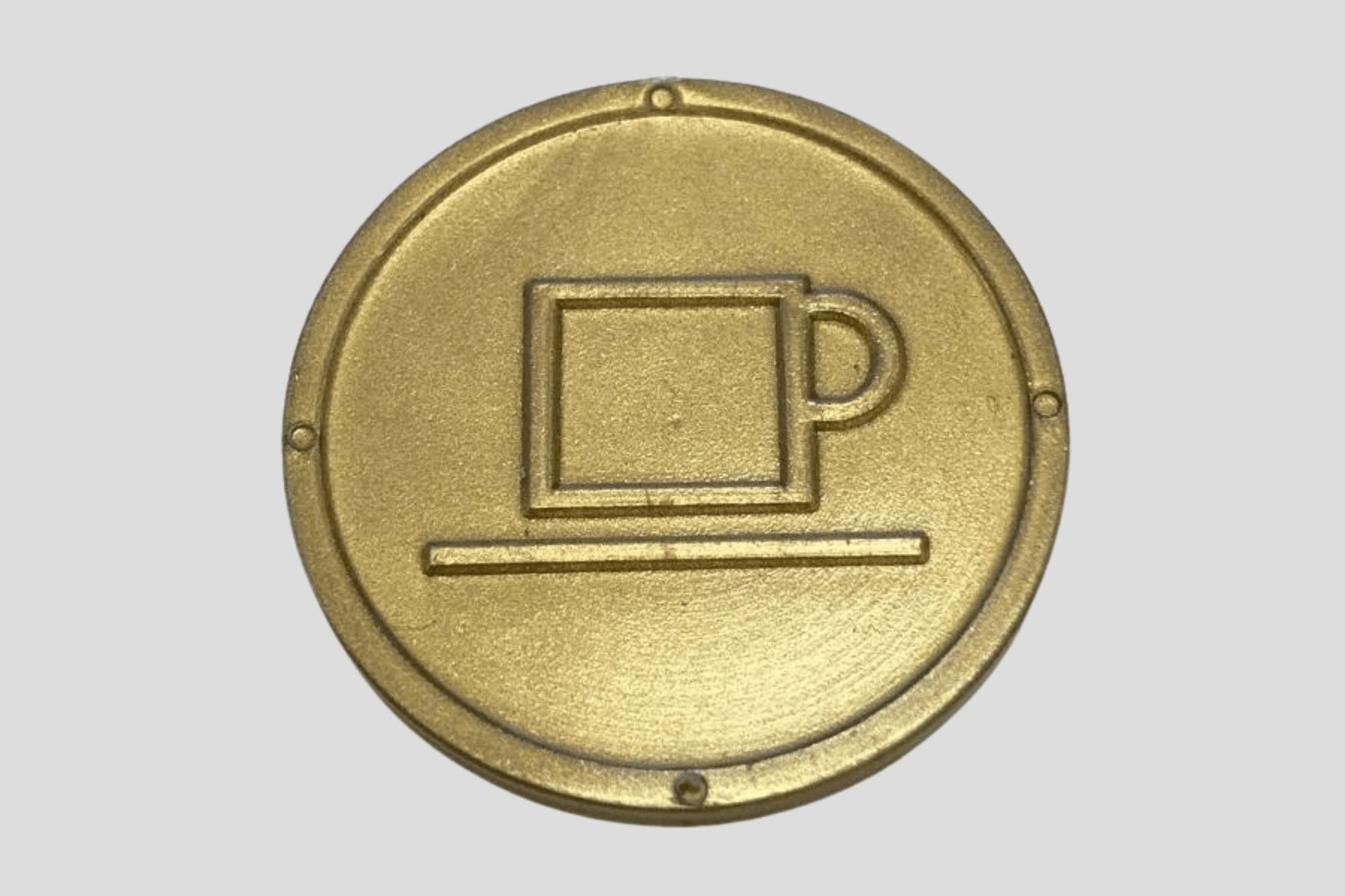 Embossed Plastic Tokens in Stock Tokens JM Band UK 1 Coffee Gold 