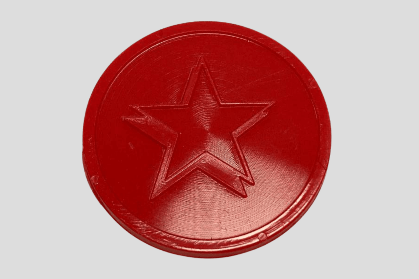 Embossed Plastic Tokens in Stock Tokens JM Band UK 1 Red Star