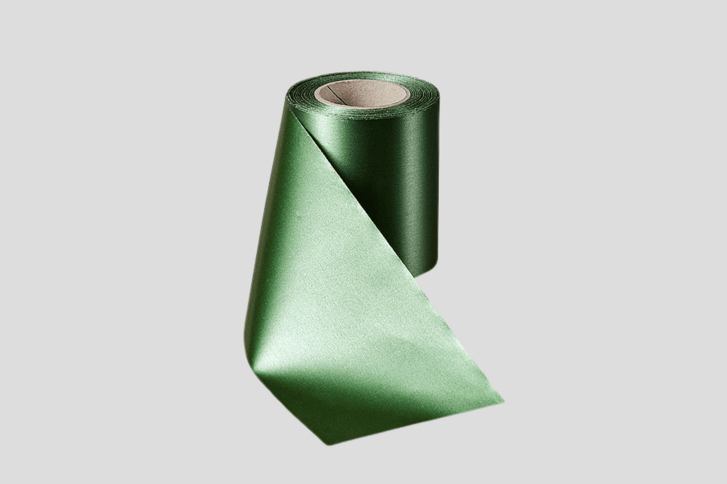 ECO Satin Ribbon Rolls 100 mm Ribbon JM Band UK Dark Green  