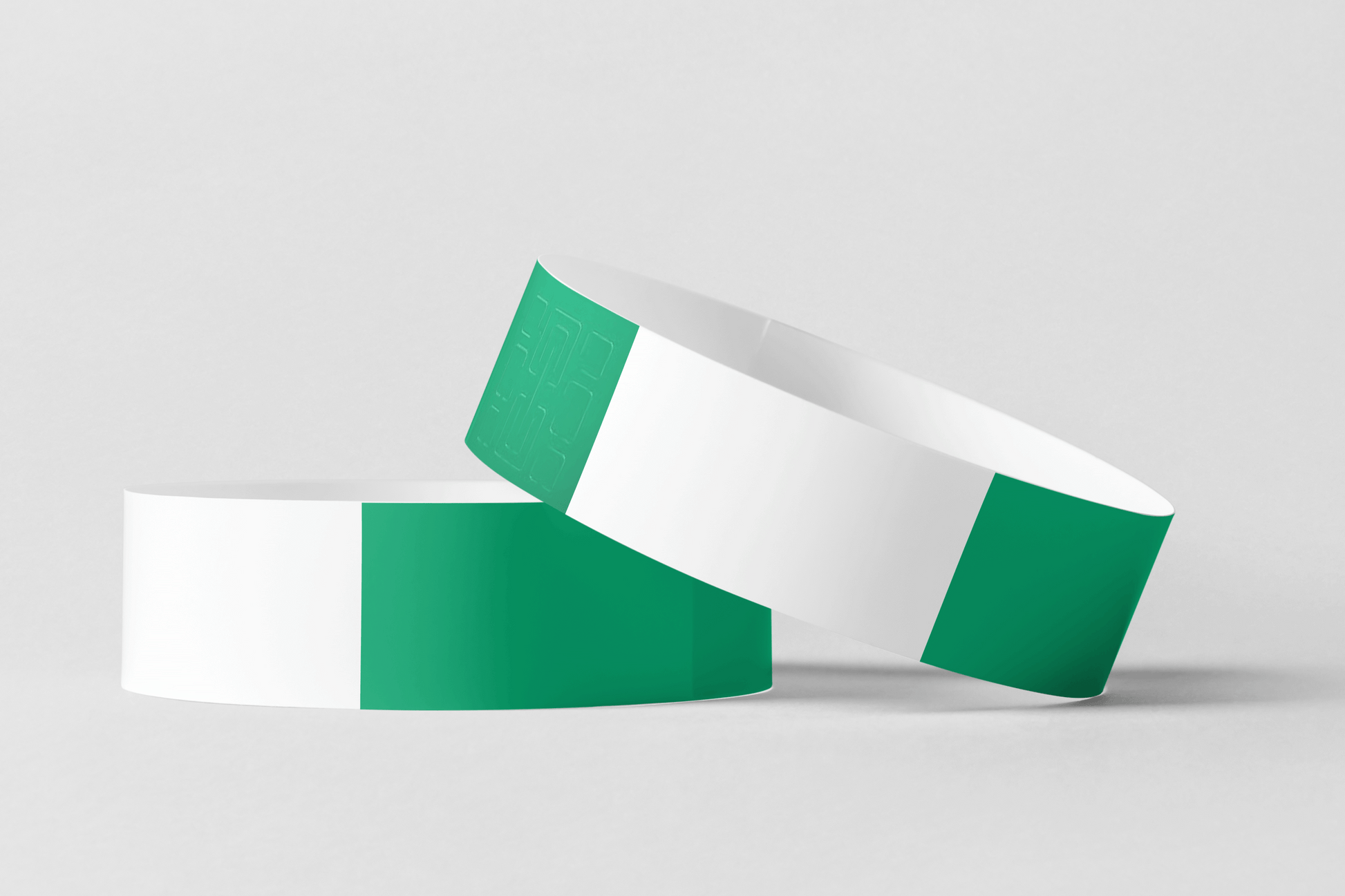 Thermal Wristbands in Roll Vinyl Wristbands JM Band UK 1 Green