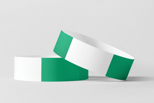 Thermal Wristbands in Roll Vinyl Wristbands JM Band UK 1 Green 